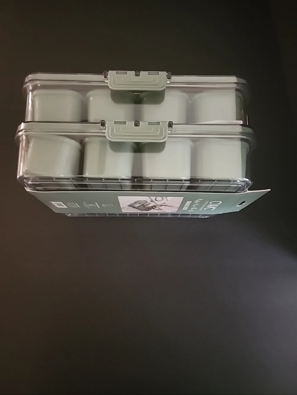 New, Set of 2 Snack Box In Sleeve, Cook With Color, Green, Total 16 Compartments
